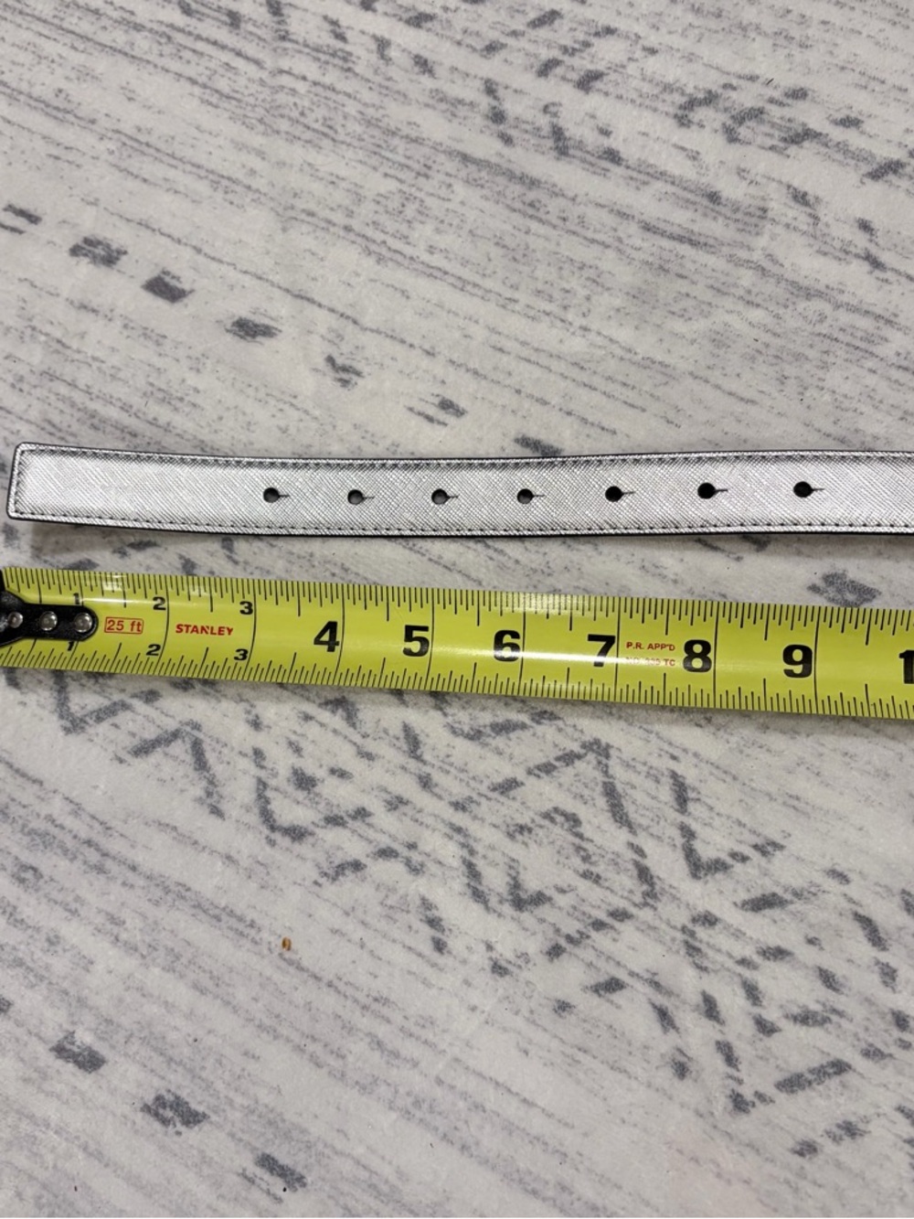 Michael Kors MK Logo Belt Black Silver Buckle Designer Minimalist Mobwife - Picture 8 of 9